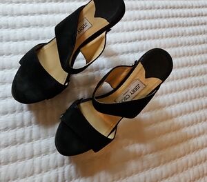 Jimmy Choo Black Heels with Gold Accents